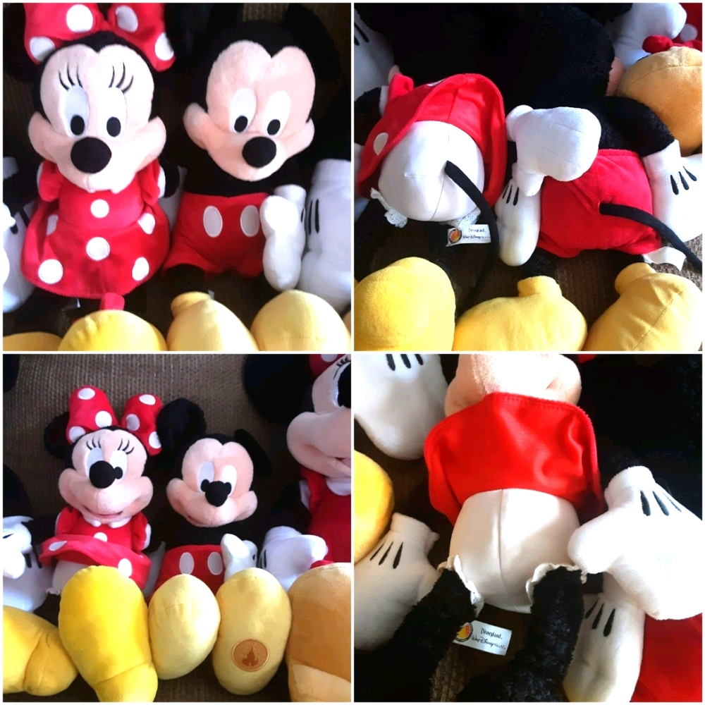 DISNEY VTG ORIGINAL CURLY FUR M&M SET